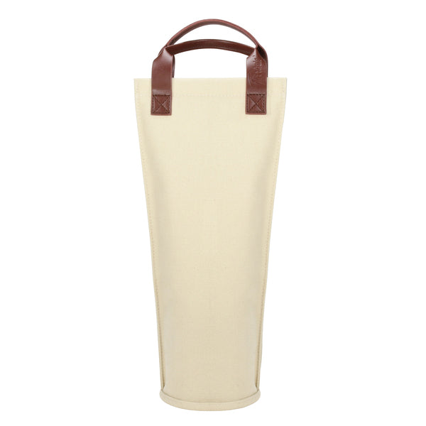 Beige Single Bottle Wine Bag