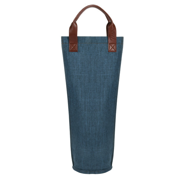 Blue Single Bottle Wine Bag