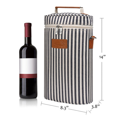 Stripe 2 Bottle Wine Carrier