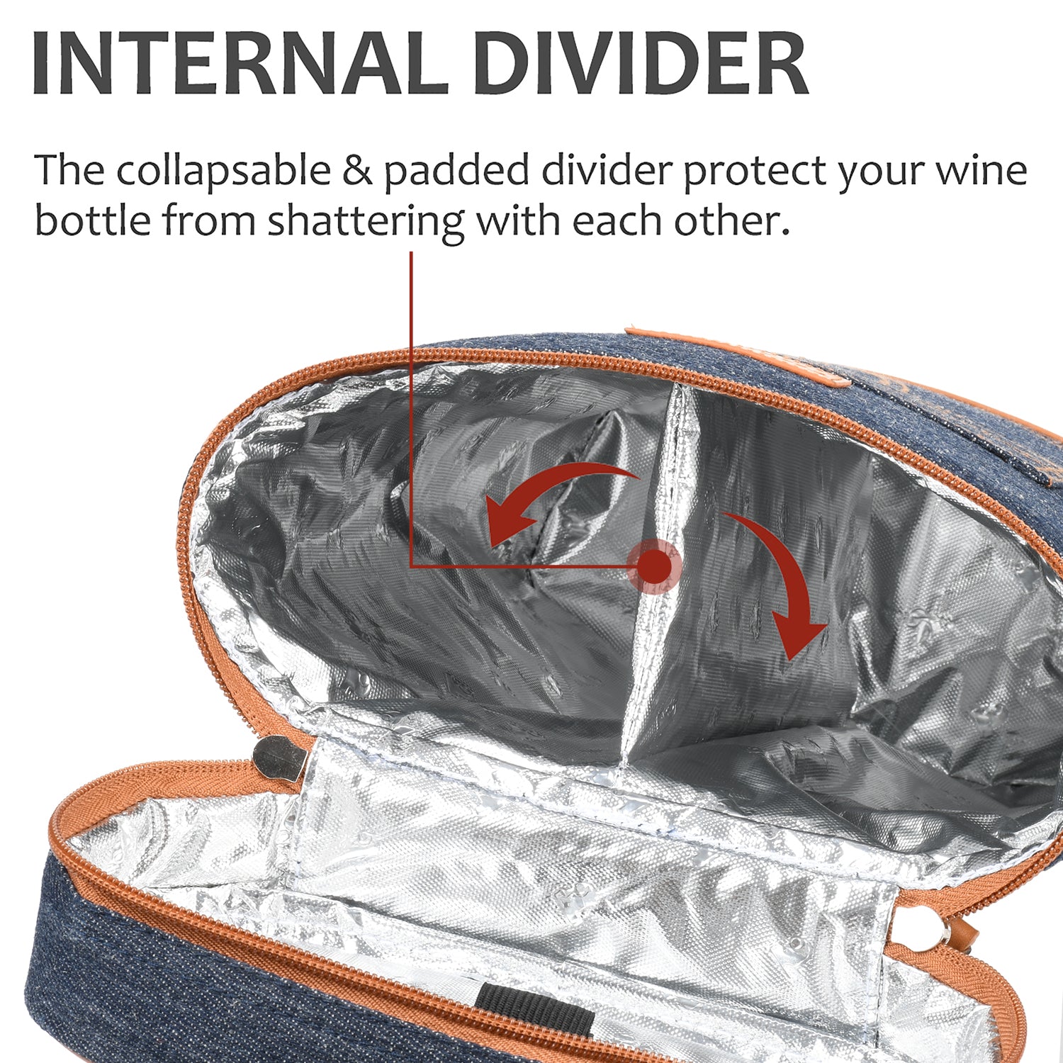 Blue 2 Bottle Wine Gift Tote