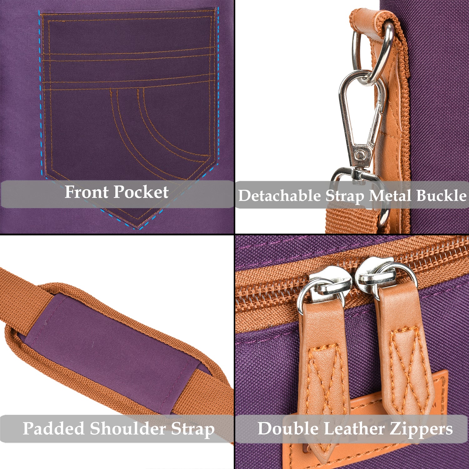 Purple 2 Bottle Wine Gift Tote