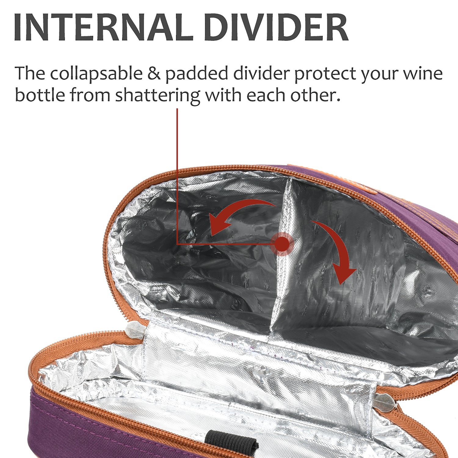 Purple 2 Bottle Wine Gift Tote