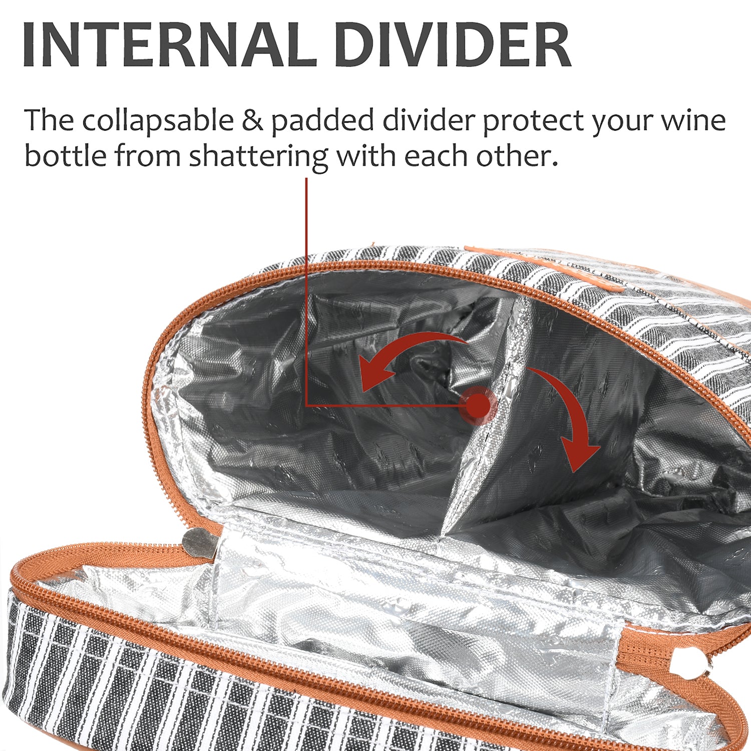 Black Stripe 2 Bottle Wine Gift Tote