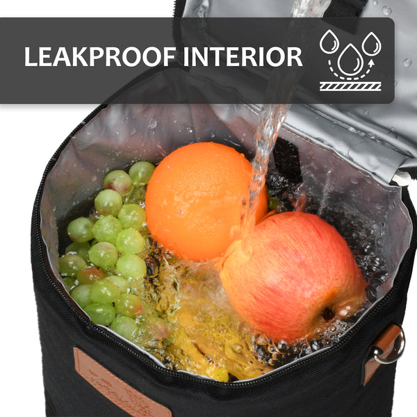 Black 4 Bottle Wine Cooler Tote