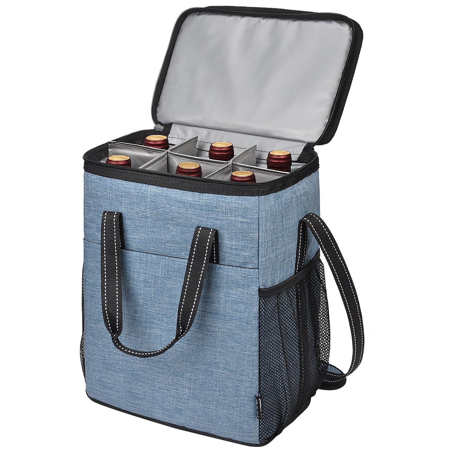 Blue 6 Bottle Wine Cooler Bag