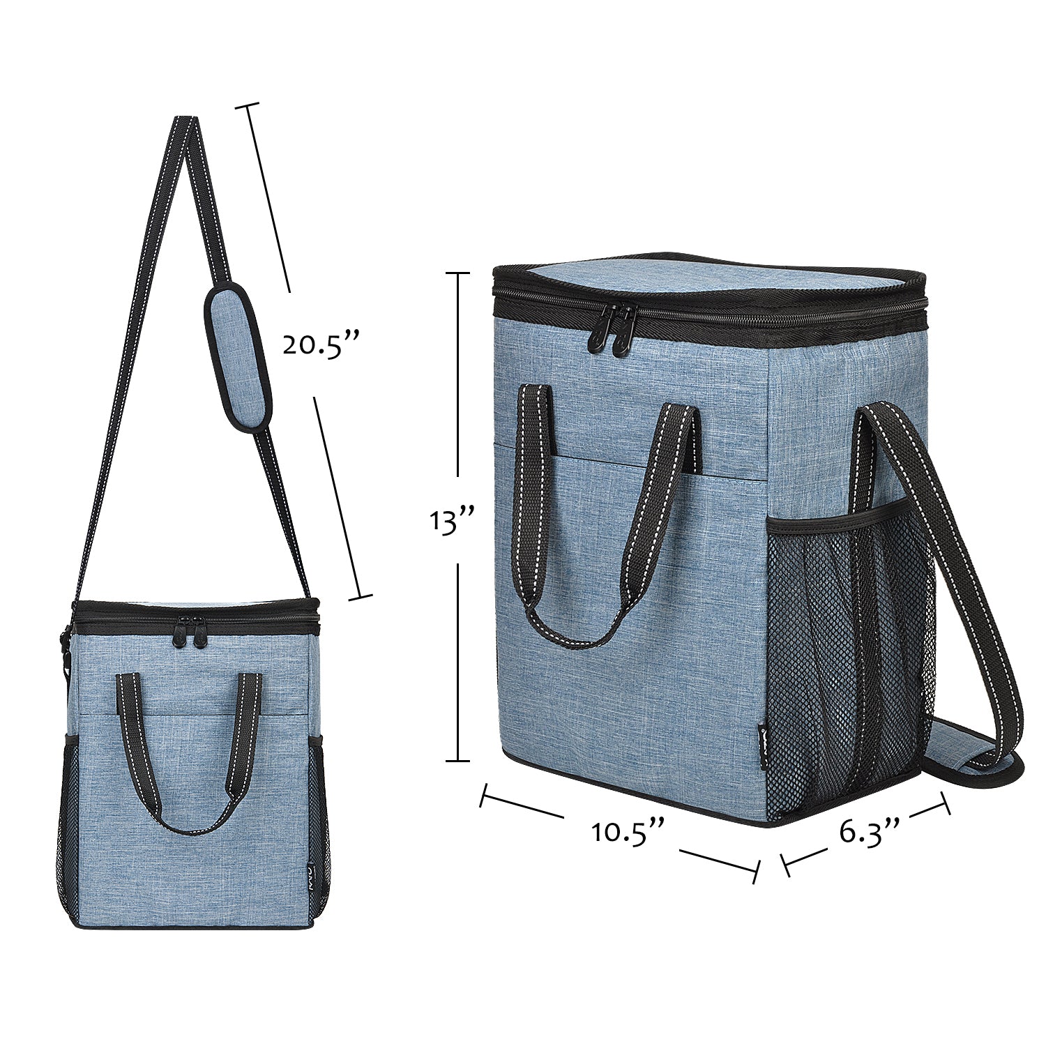 Blue 6 Bottle Wine Cooler Bag