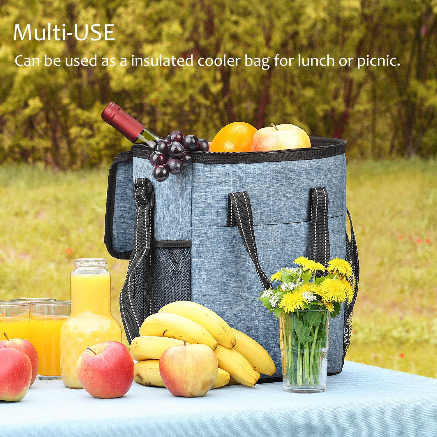 Blue 6 Bottle Wine Cooler Bag