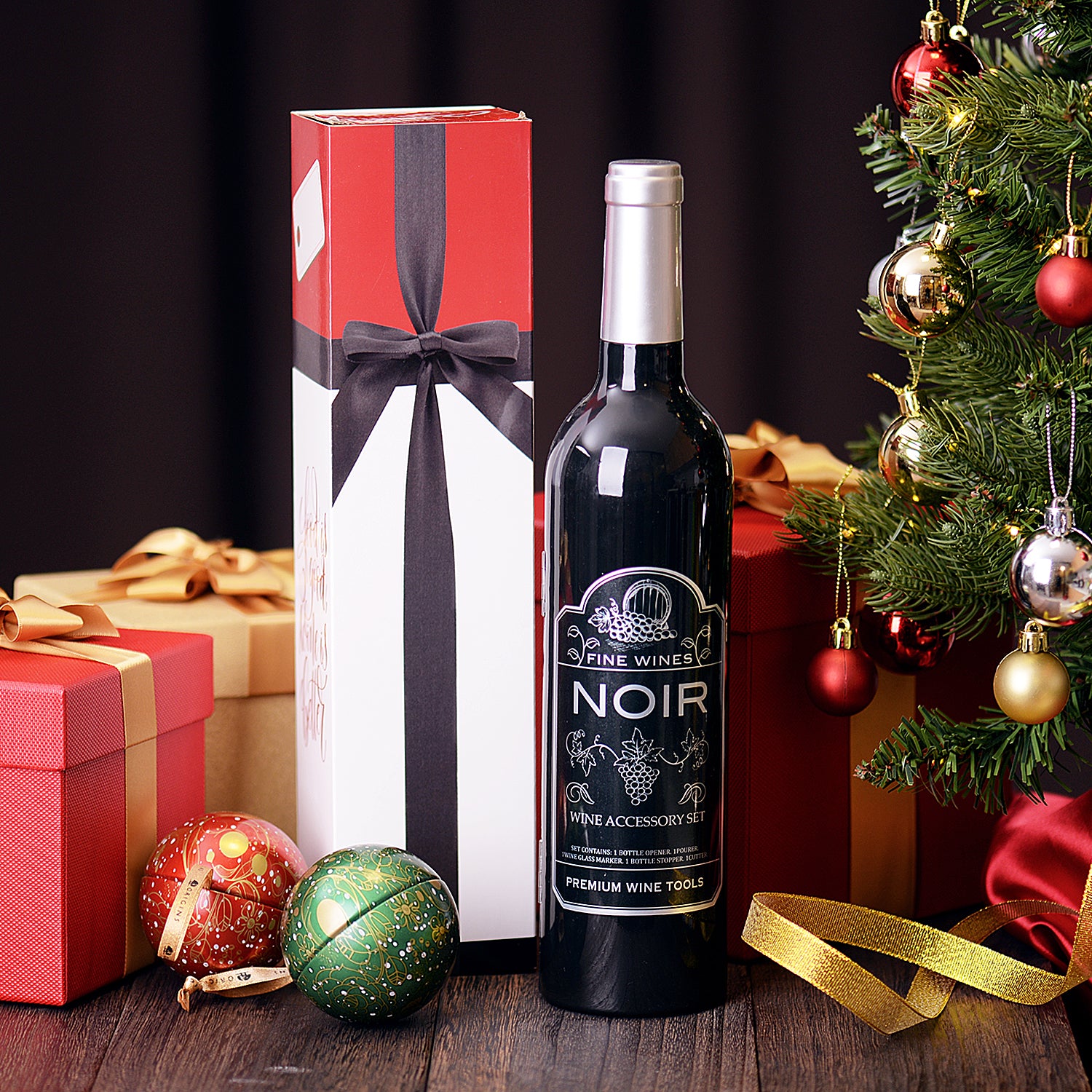 Wine Bottle Opener Set 5 Pcs with Paint Marker Red