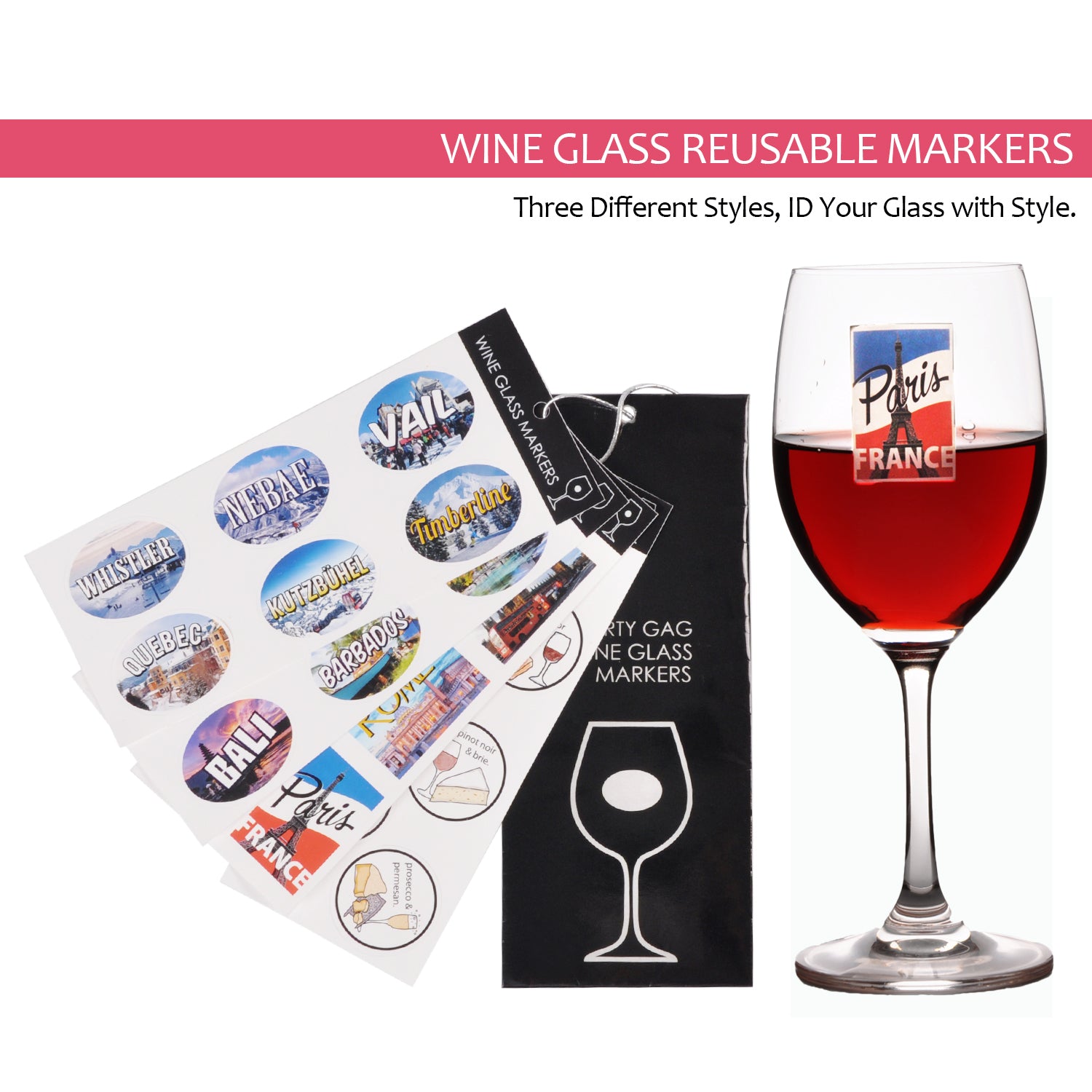 Wine Bottle Opener Set 5 Pcs with Drip Ring Red & Black