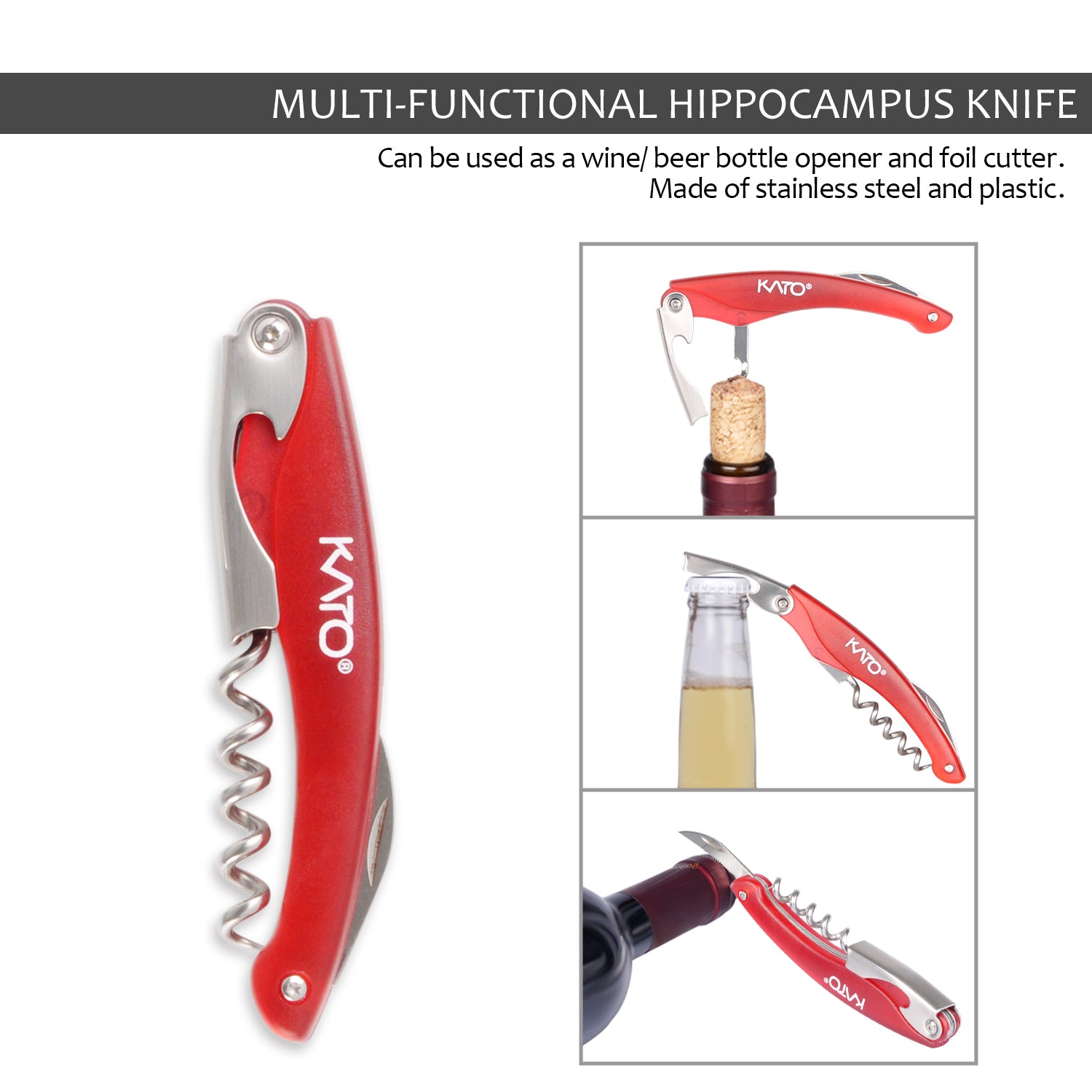 Grey Wine Bottle Opener Set 5 Pcs