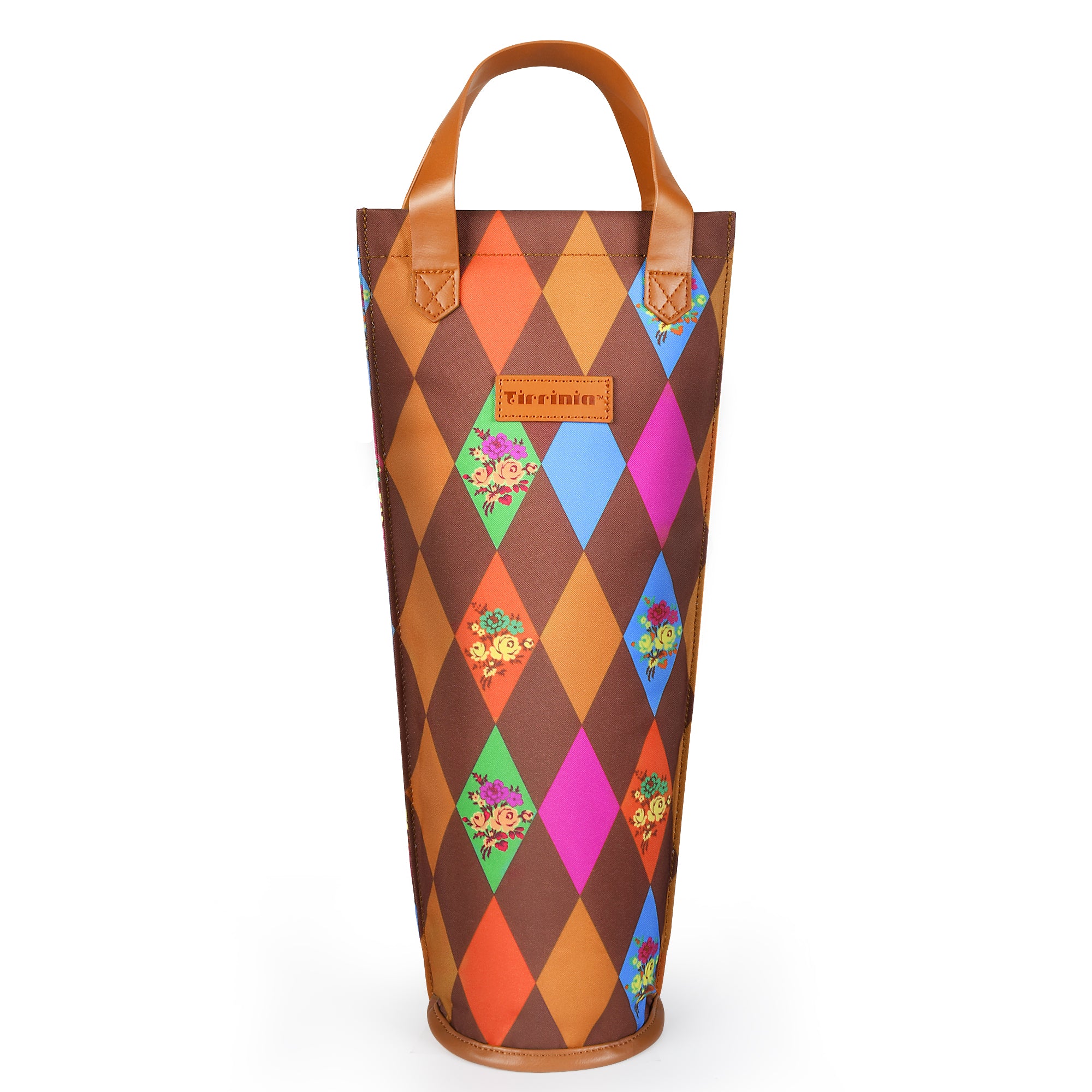 Brown Diamond Bottle Wine Tote Bag