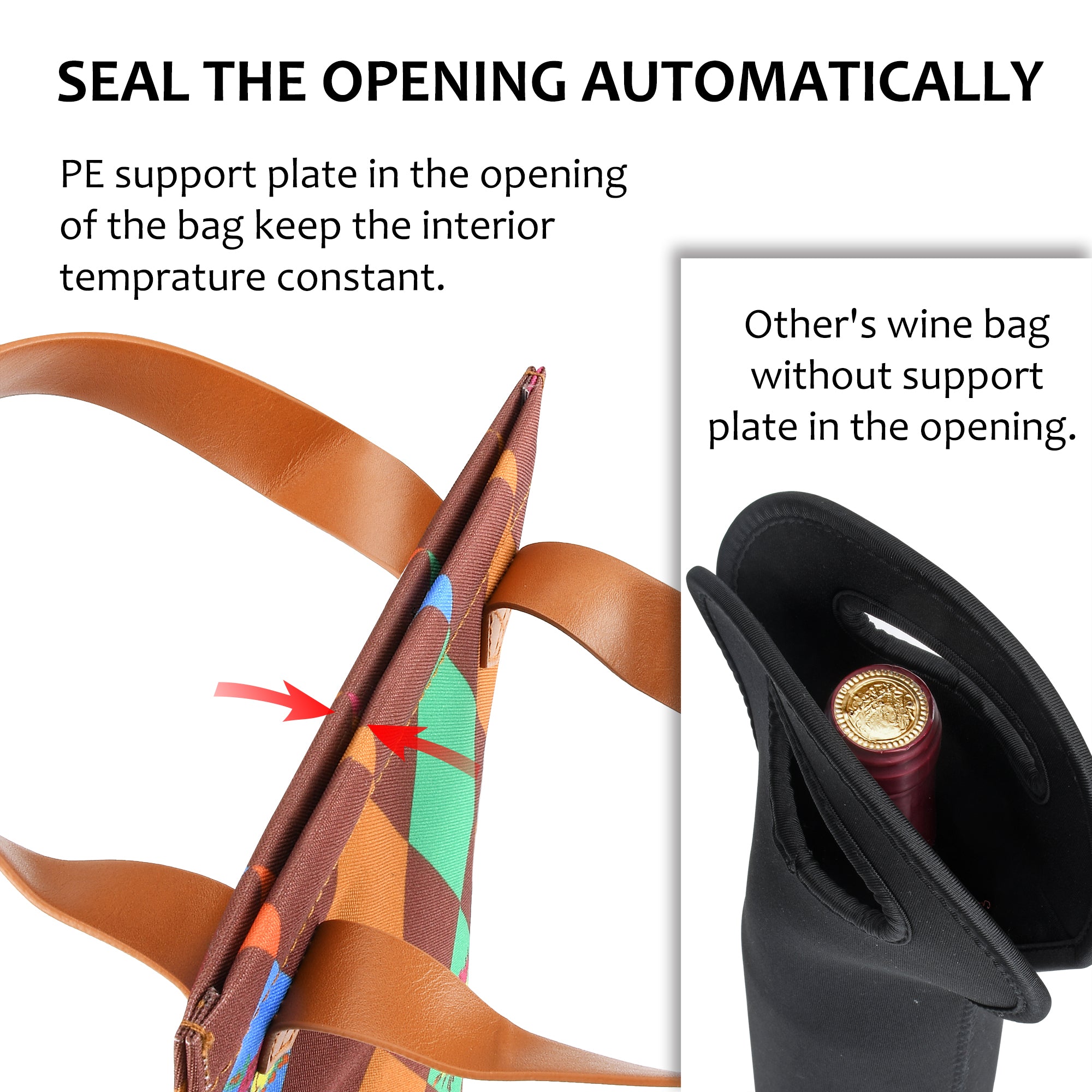 Brown Diamond Bottle Wine Tote Bag