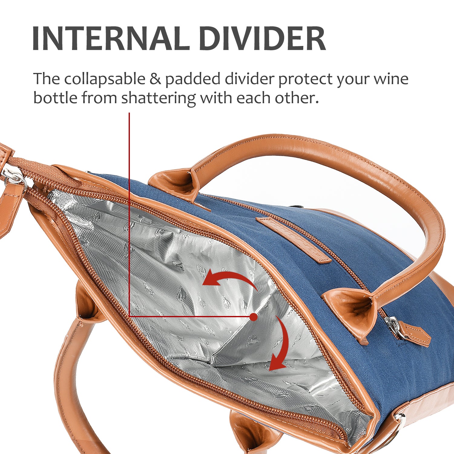 Blue 2 Bottle Wine Gift Bag