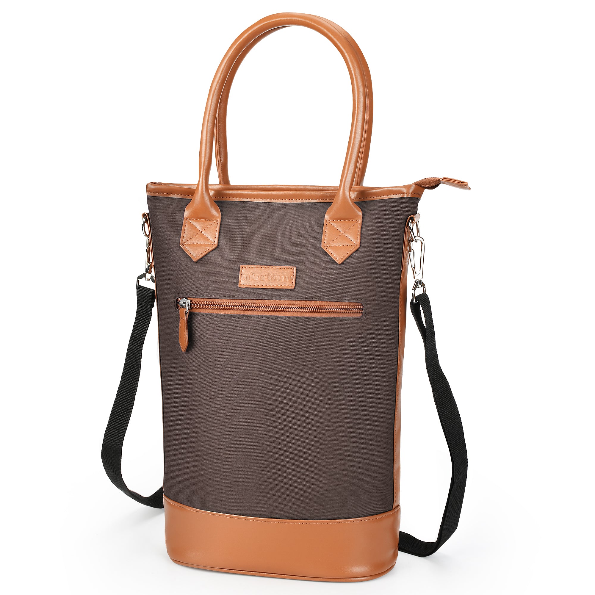 Brown 2 Bottle Wine Gift Bag