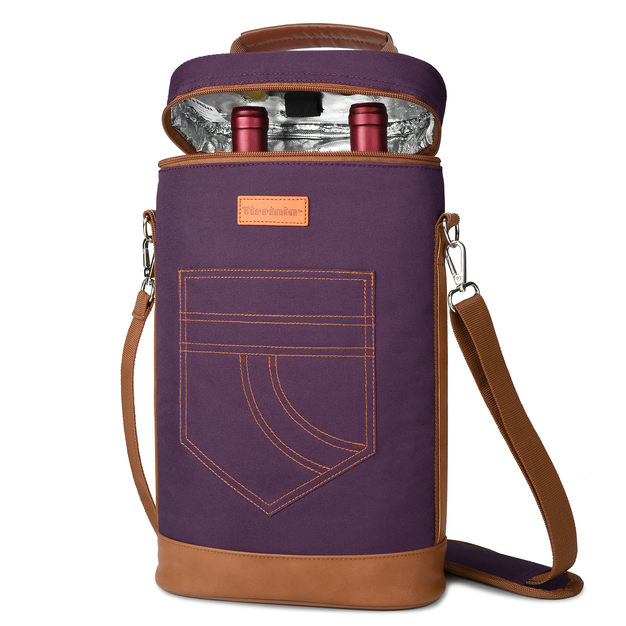 Purple 2 Bottle Wine Gift Tote