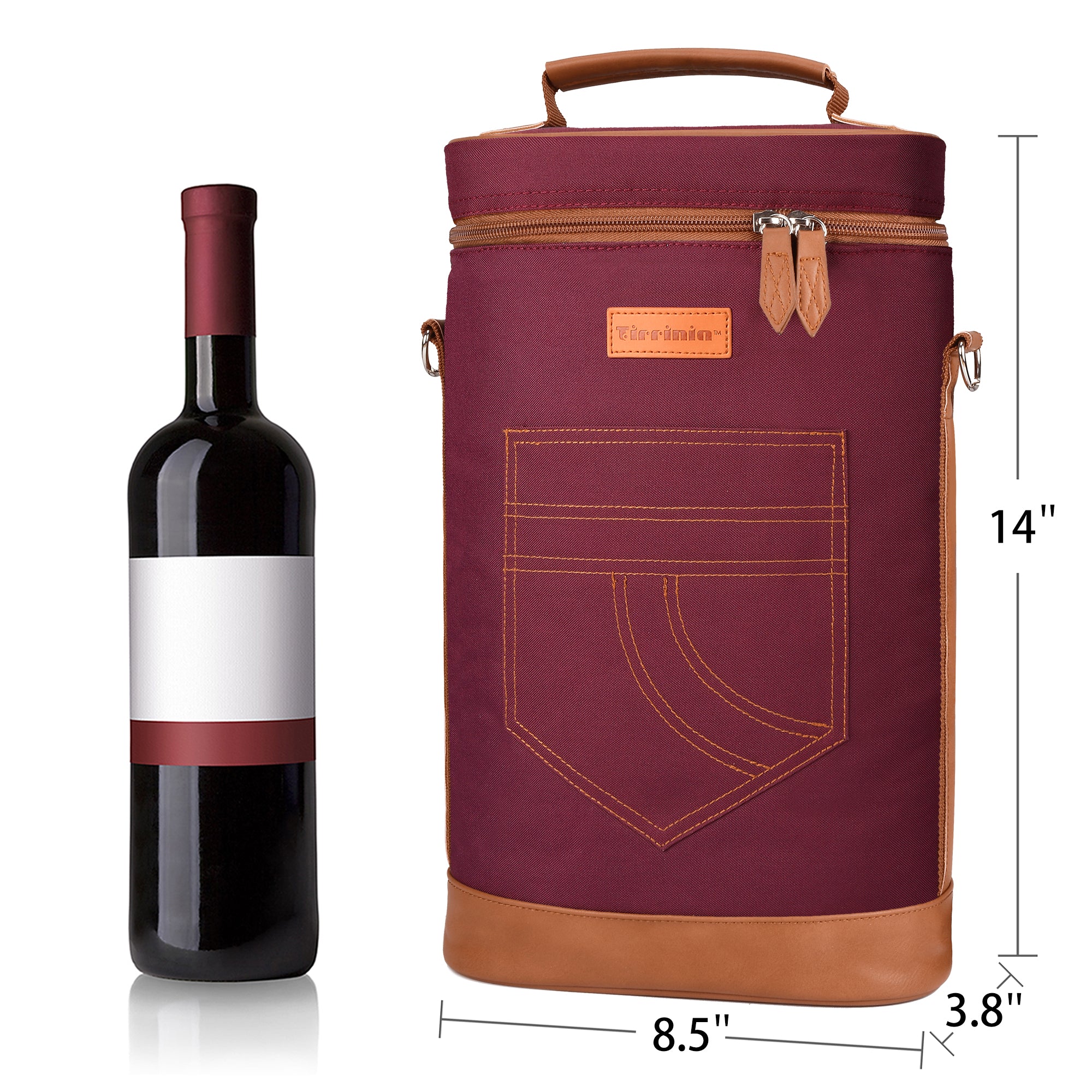 Red 2 Bottle Wine Gift Tote