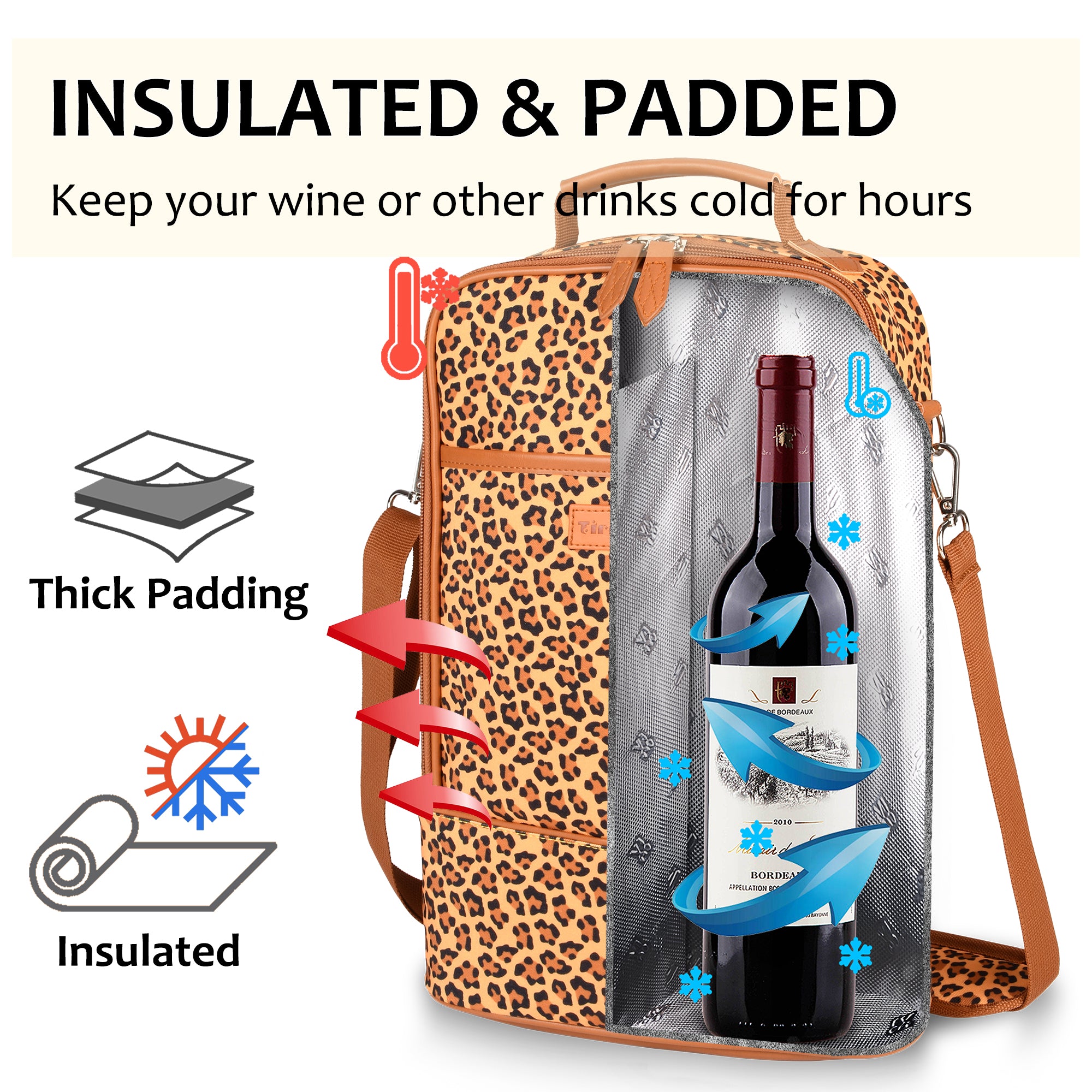 Cheetah 2 Bottle Wine Cooler Carrier