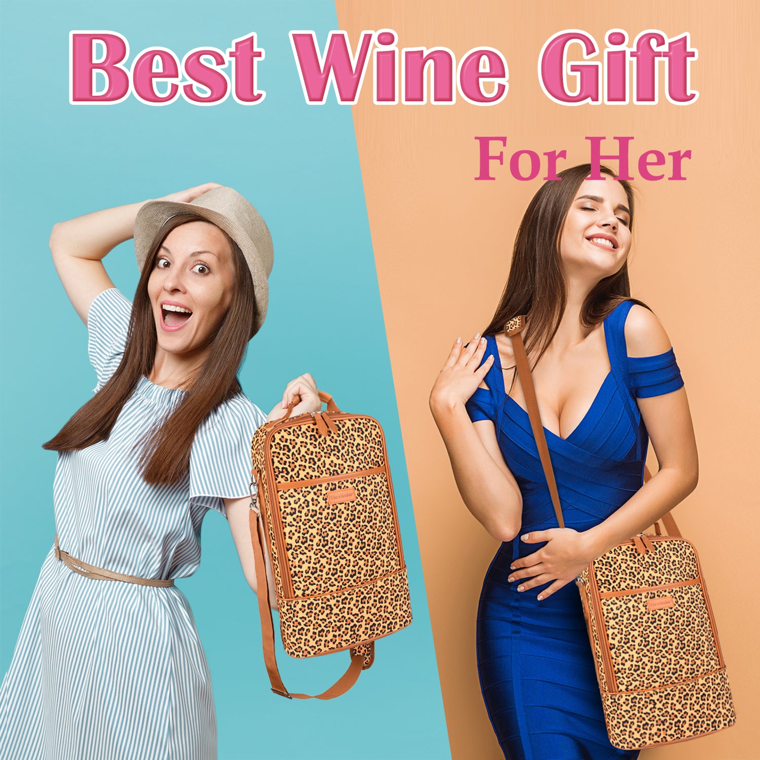Cheetah 2 Bottle Wine Cooler Carrier
