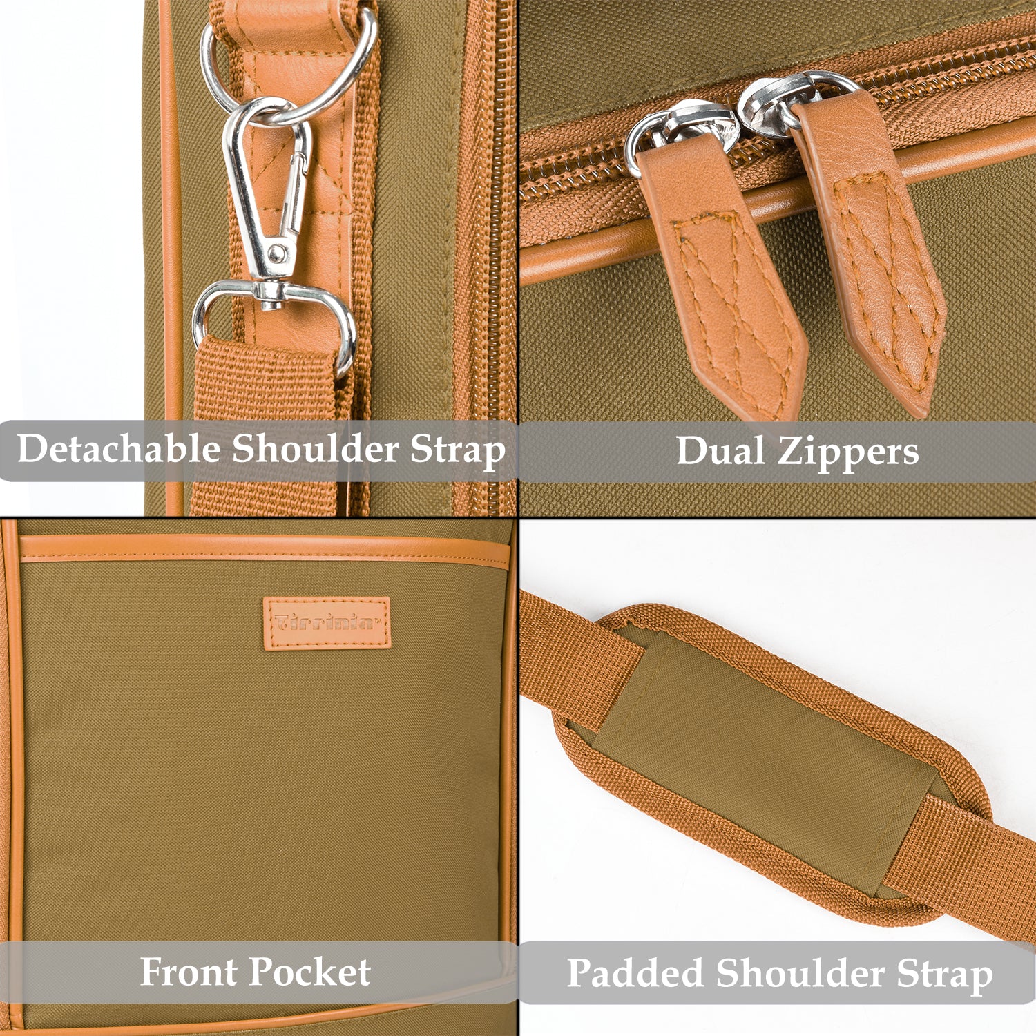 Khaki 2 Bottle Wine Cooler Carrier