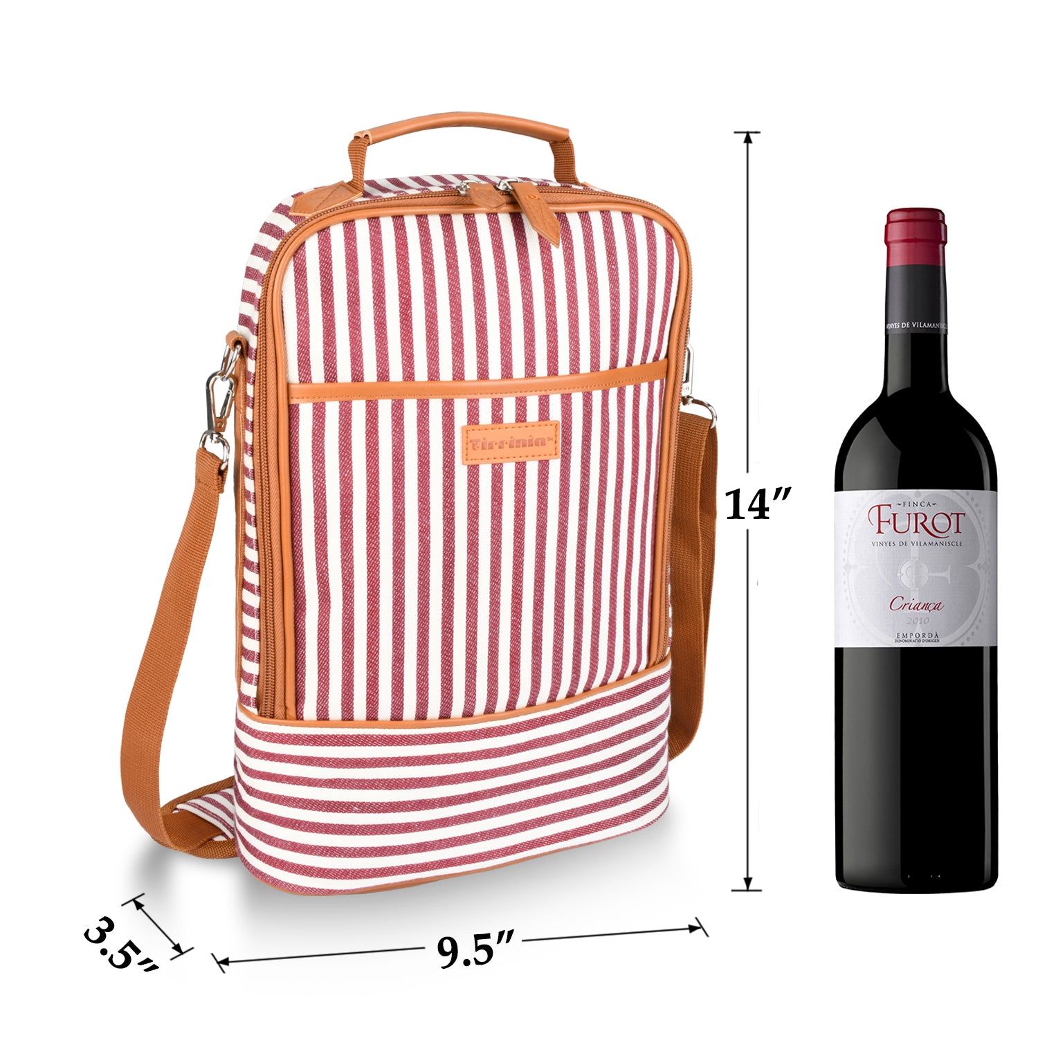 Red Stripe 2 Bottle Wine Cooler Carrier