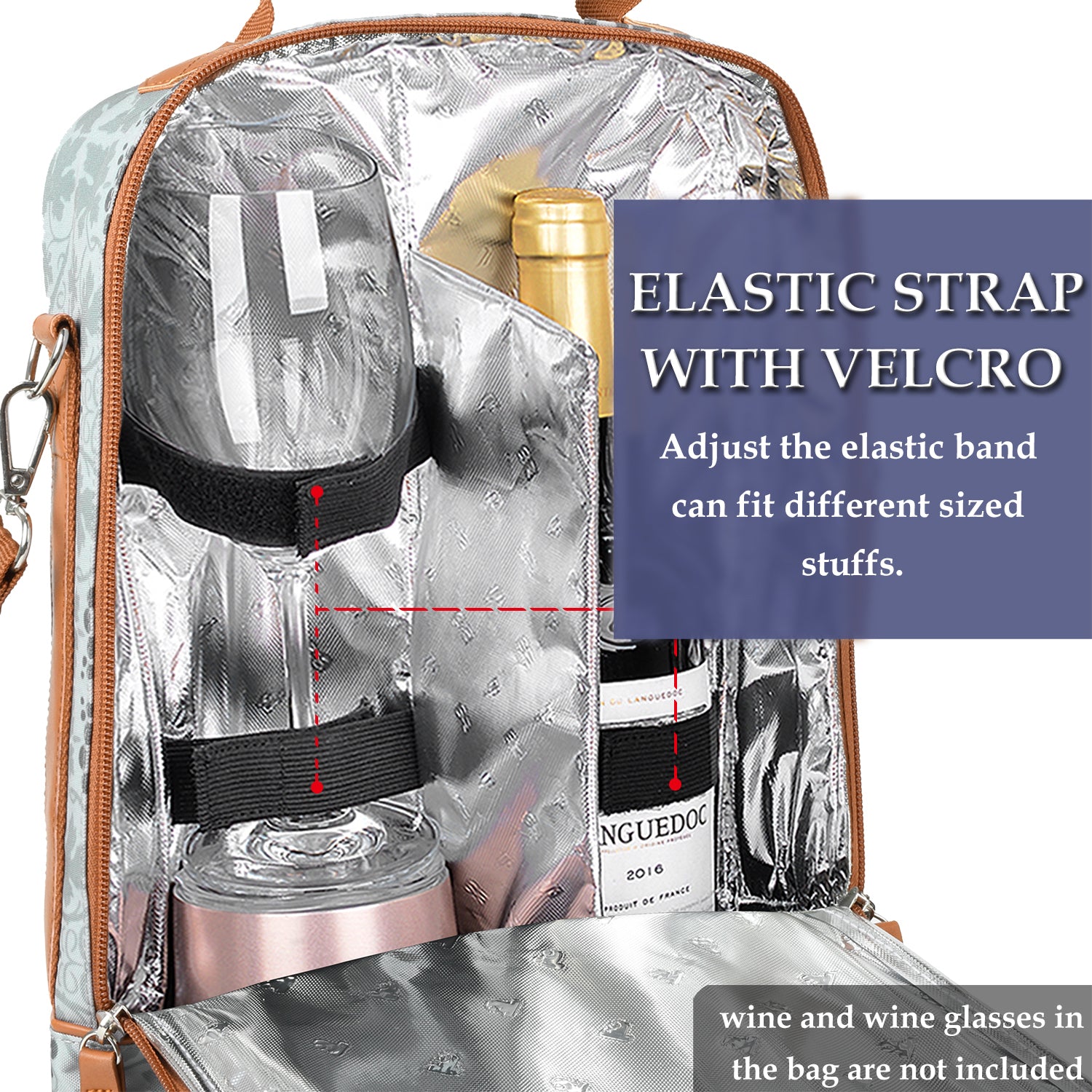 White Flower 2 Bottle Wine Cooler Carrier