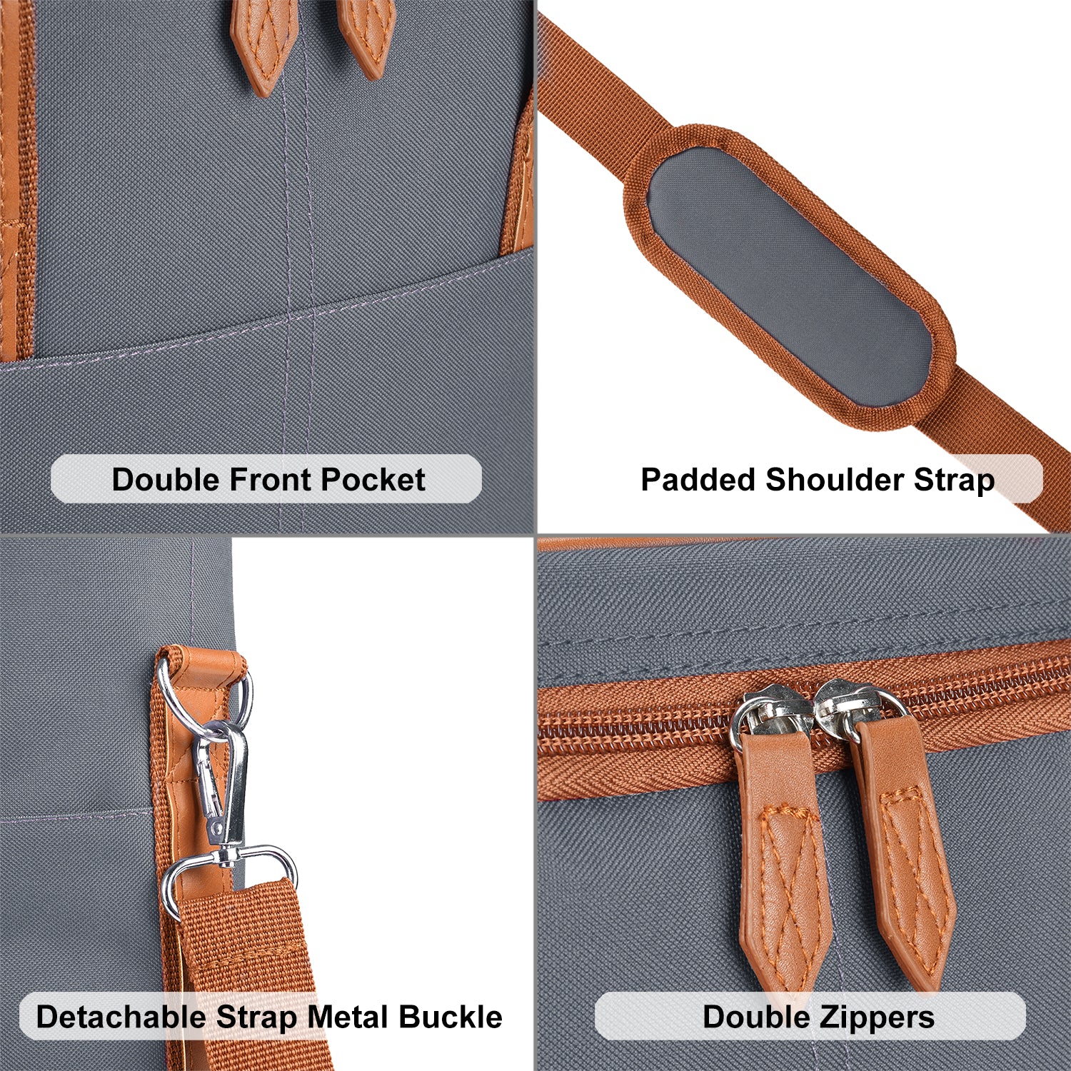 Grey 3 Bottle Insulated Wine Gift carrier