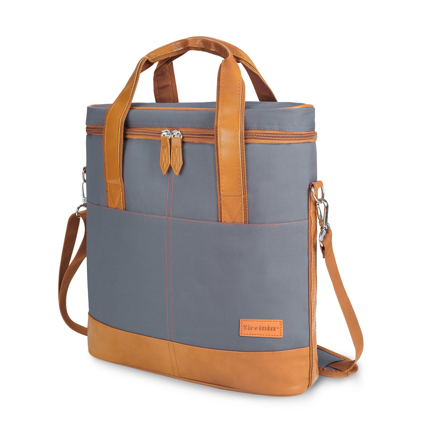 Grey 3 Bottle Insulated Wine Gift carrier