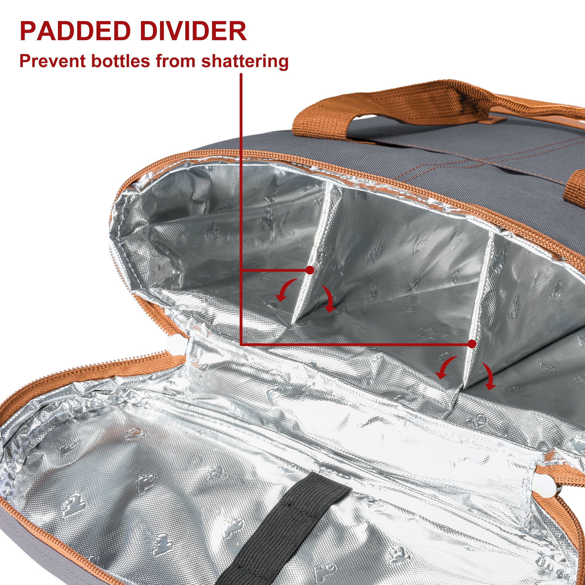 Grey 3 Bottle Insulated Wine Gift carrier