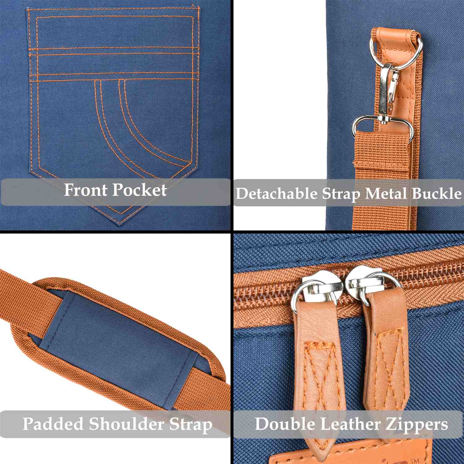 Dark Blue 4 Bottle Wine Bag