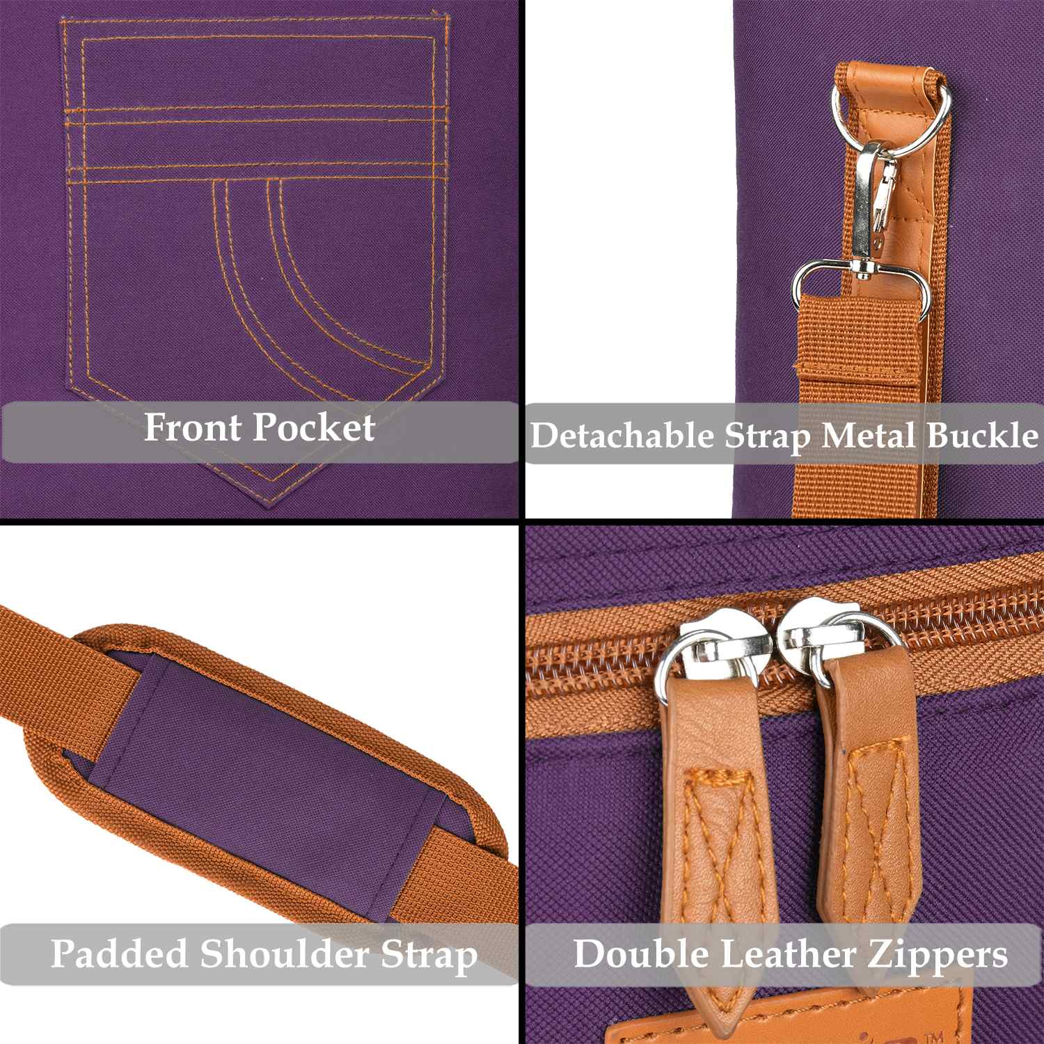 Purple 4 Bottle Wine Bag