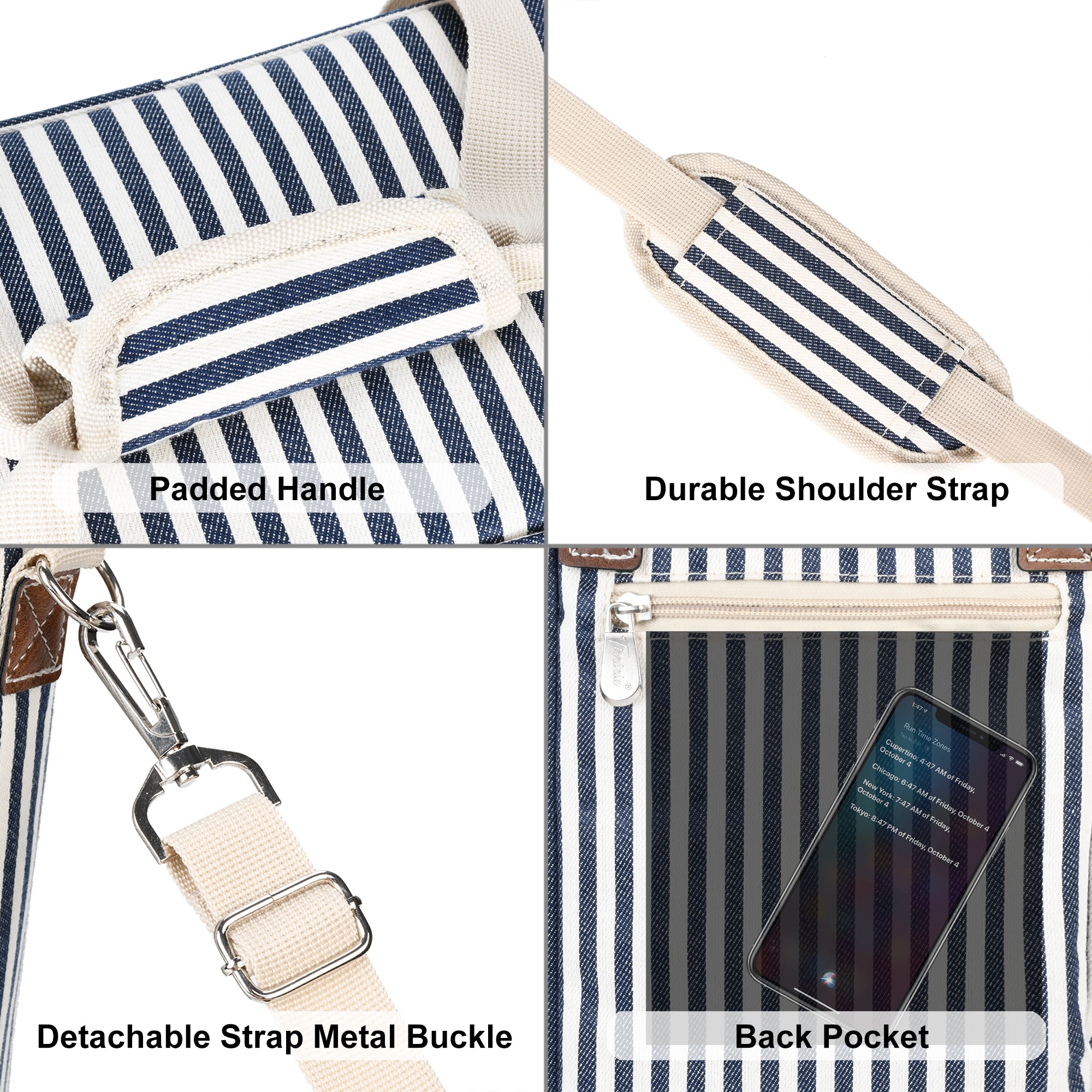 Blue Stripe 6 Bottle Wine Cooler Carrier