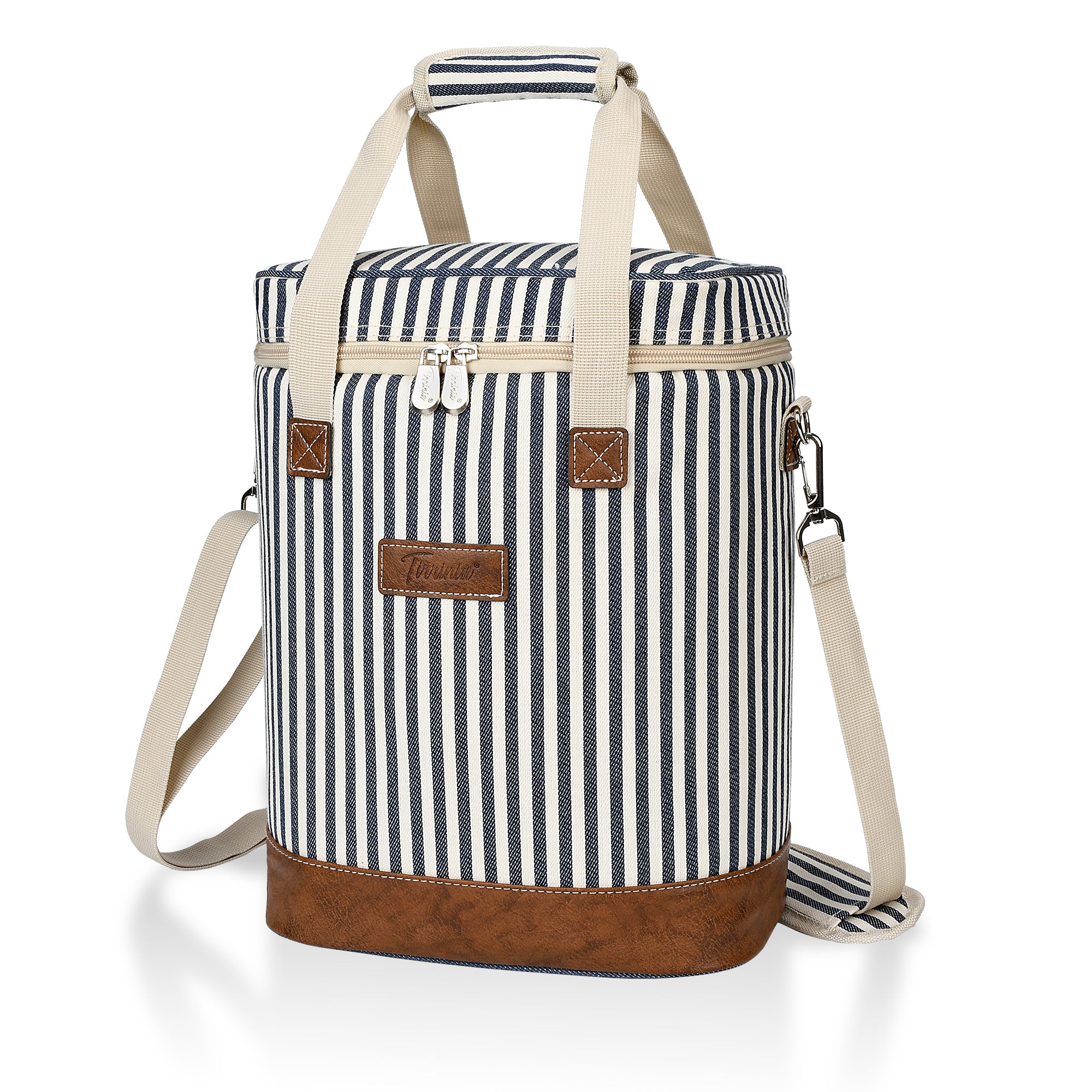 Blue Stripe 6 Bottle Wine Cooler Carrier