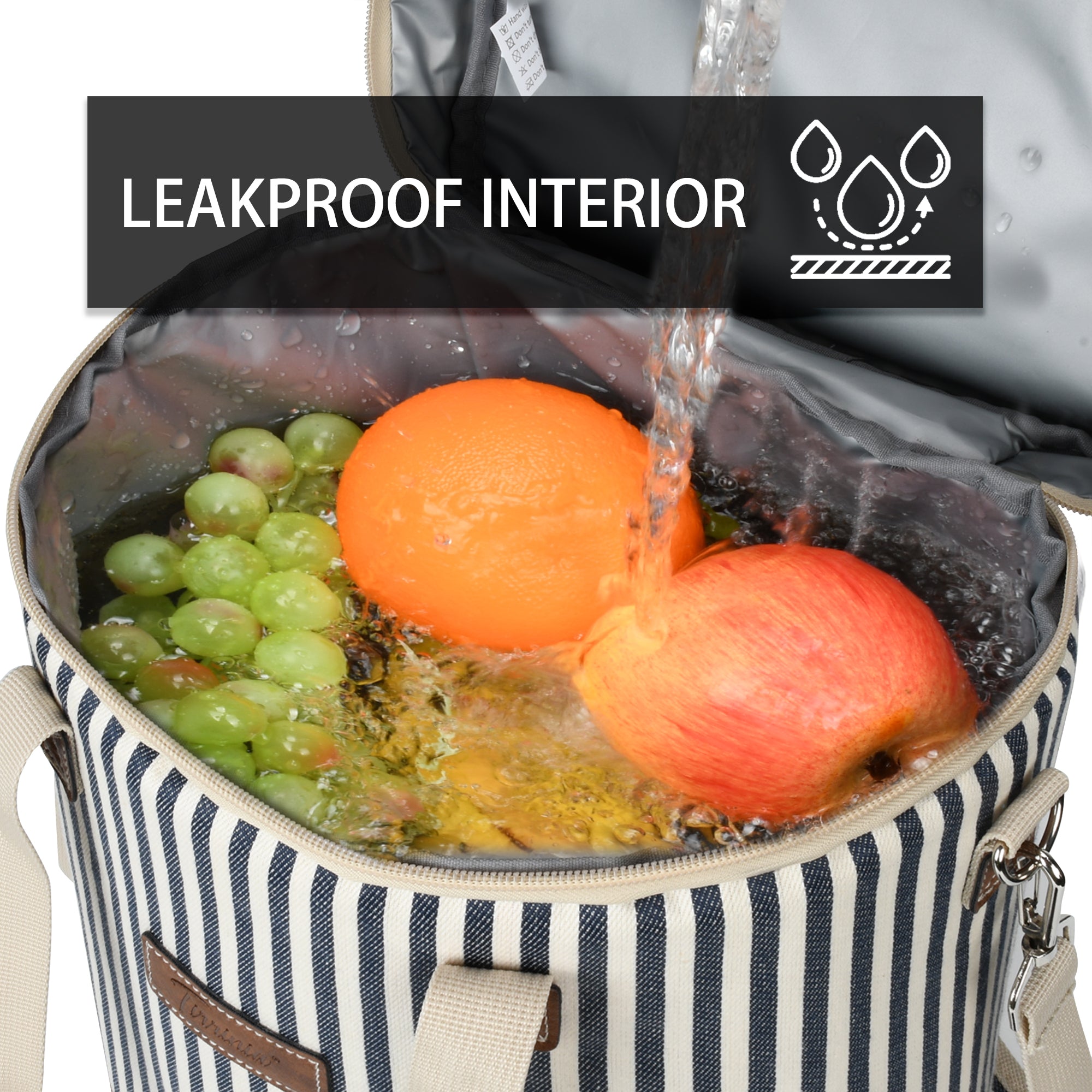 Blue Stripe 6 Bottle Wine Cooler Carrier