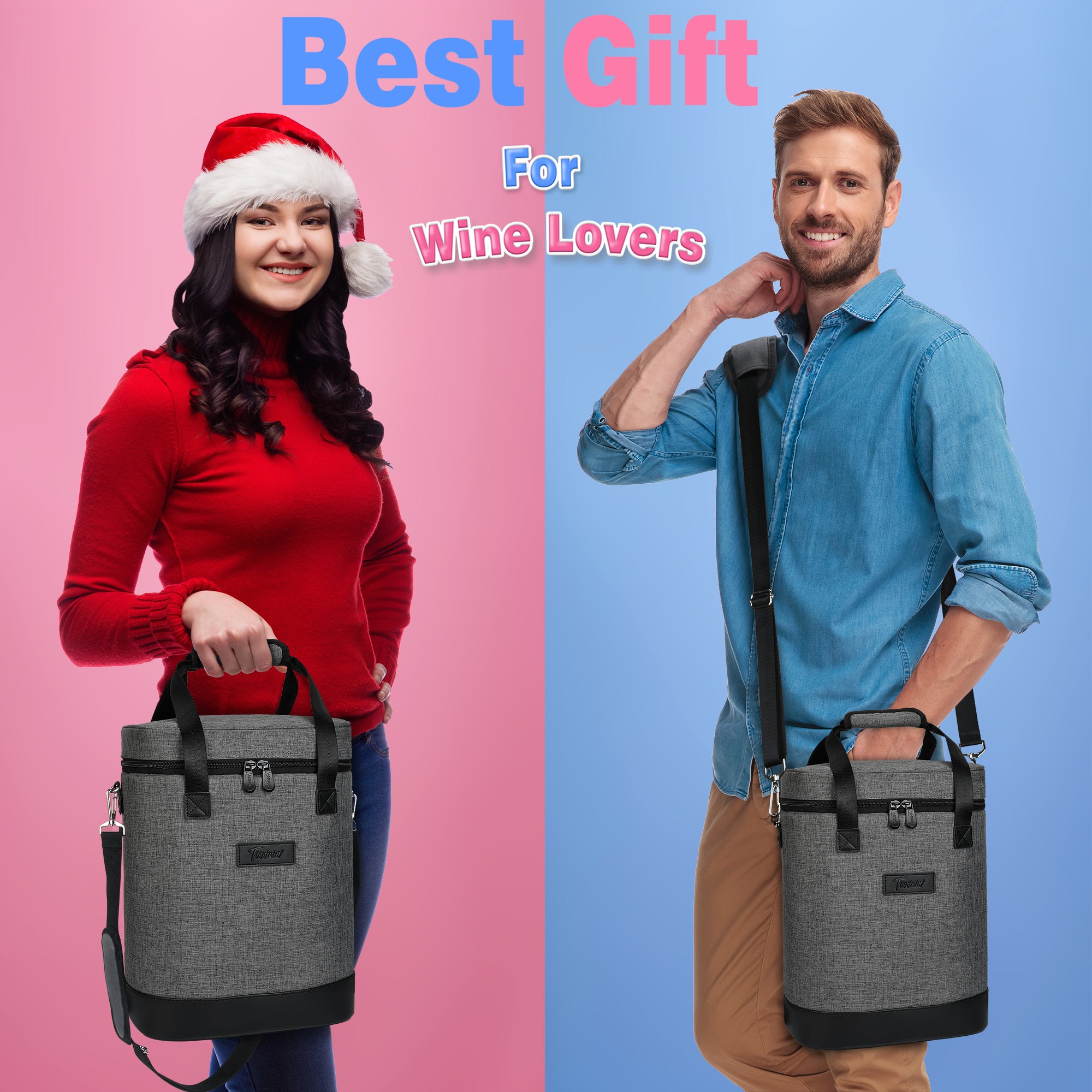 Grey 6 Bottle Wine Cooler Carrier