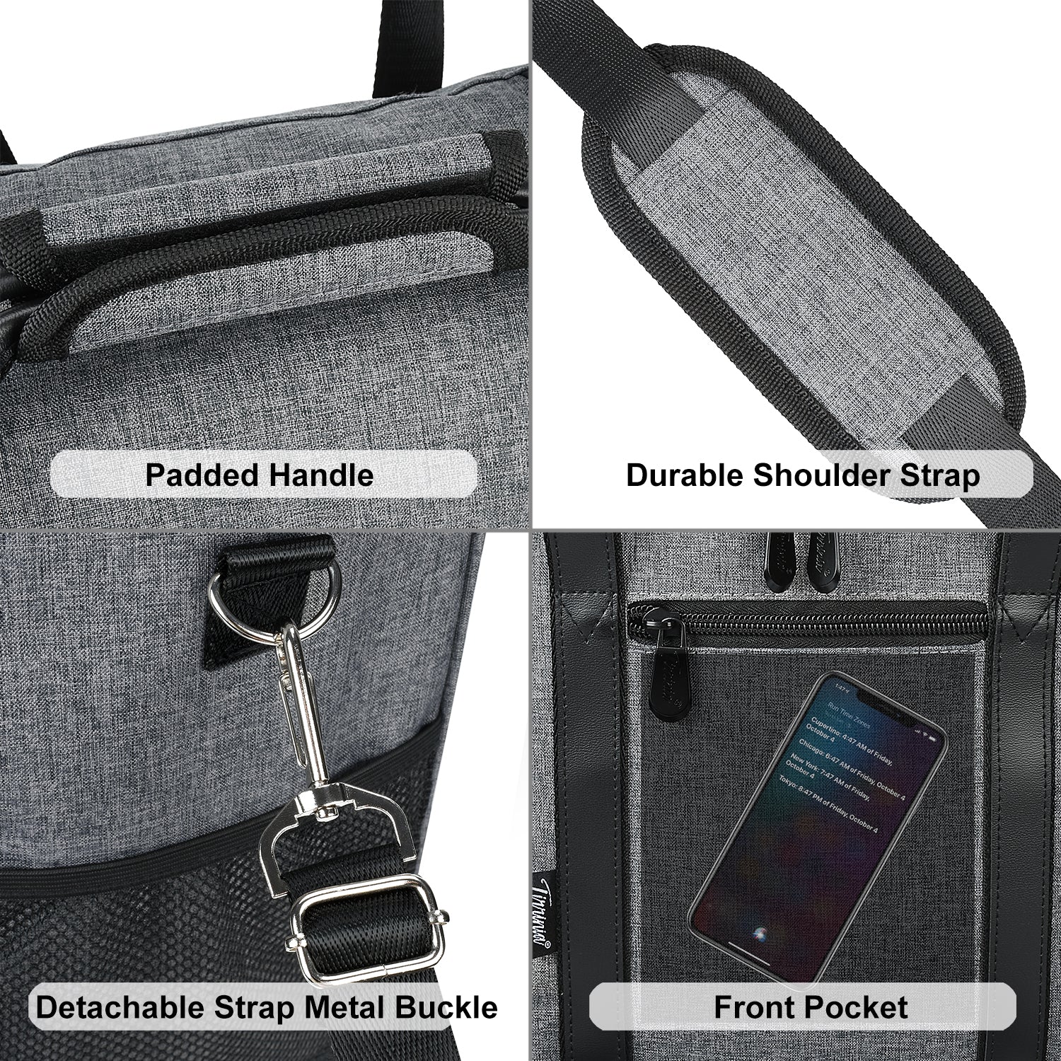 Grey 6 Bottle Wine Purse Cooler