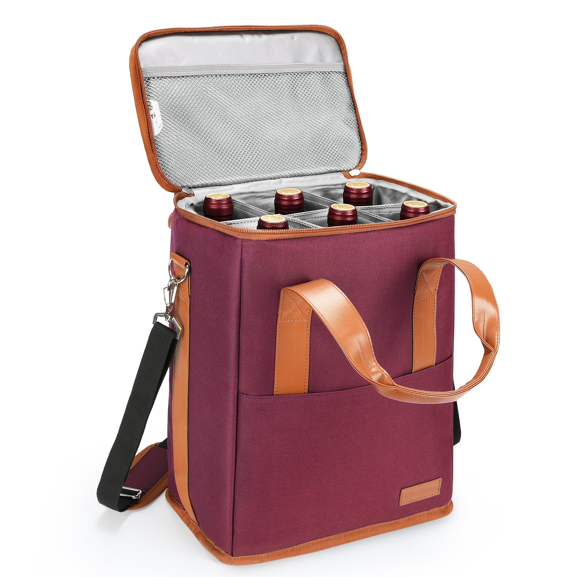 Red 6 Bottle Wine Bag
