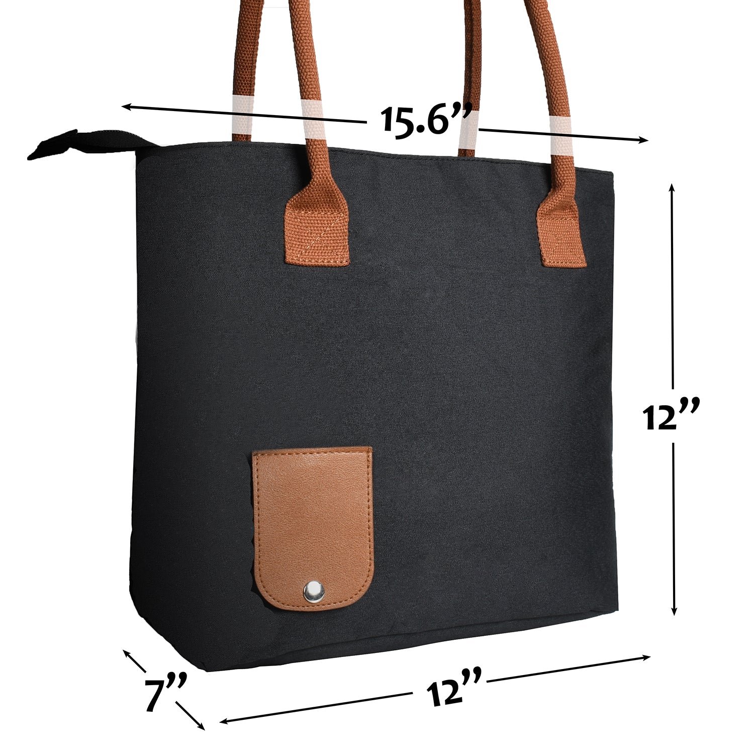 Black Wine Tote Bag with Hidden Dispenser
