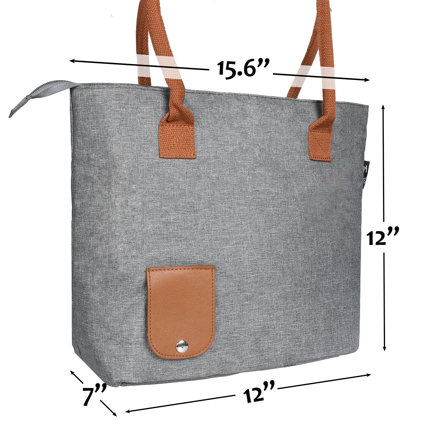 Grey Tote Bag with Hidden Dispenser