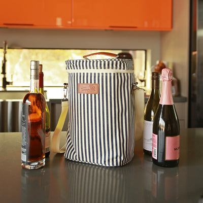 Stripe 4 Bottle Wine Cooler Tote