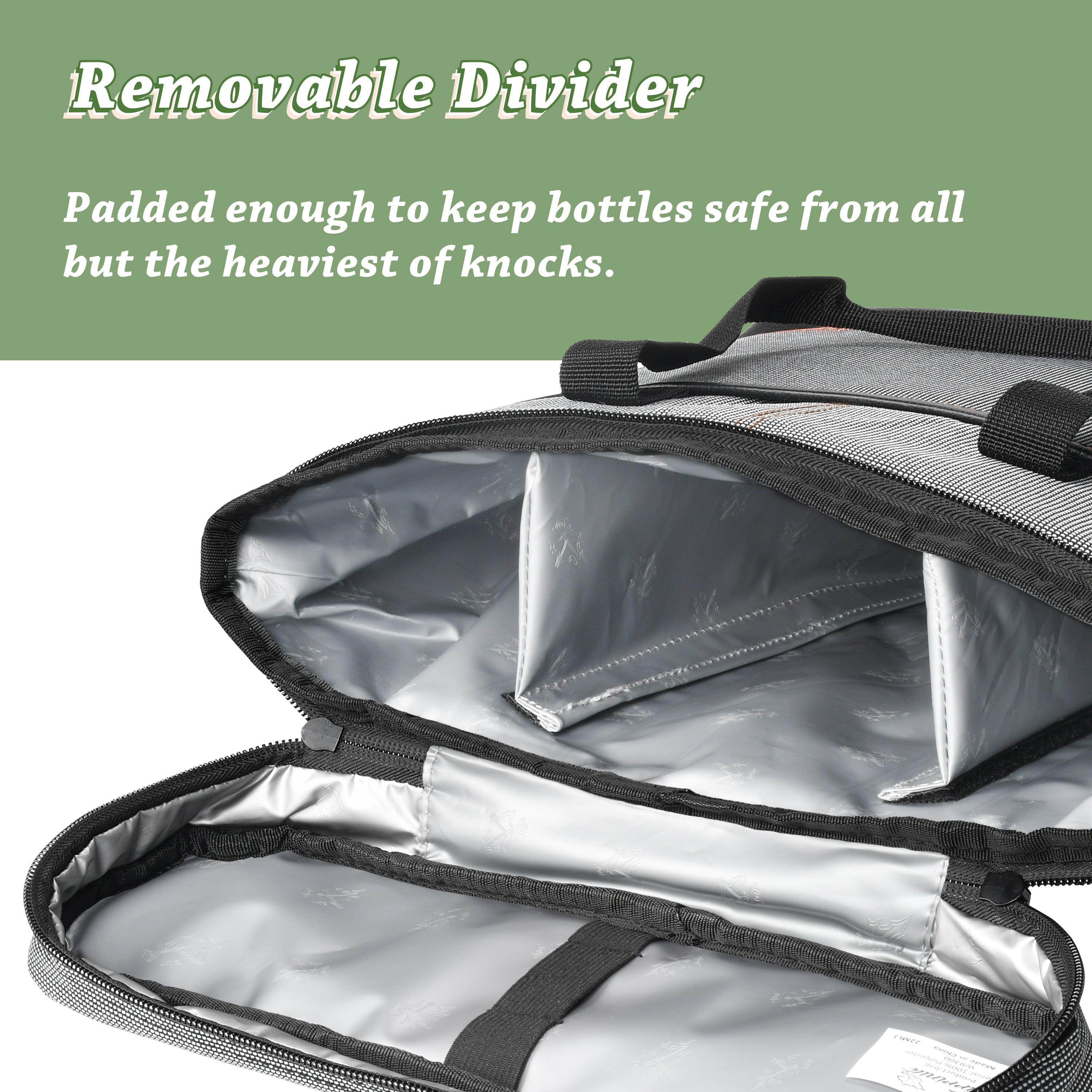 Dark Grey 3 Bottle Wine Carrier with Corkscrew