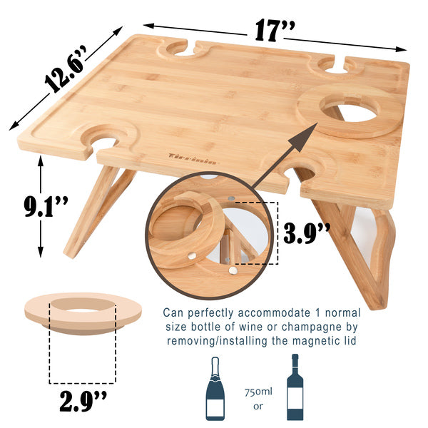 Rectangular Wine Picnic Table