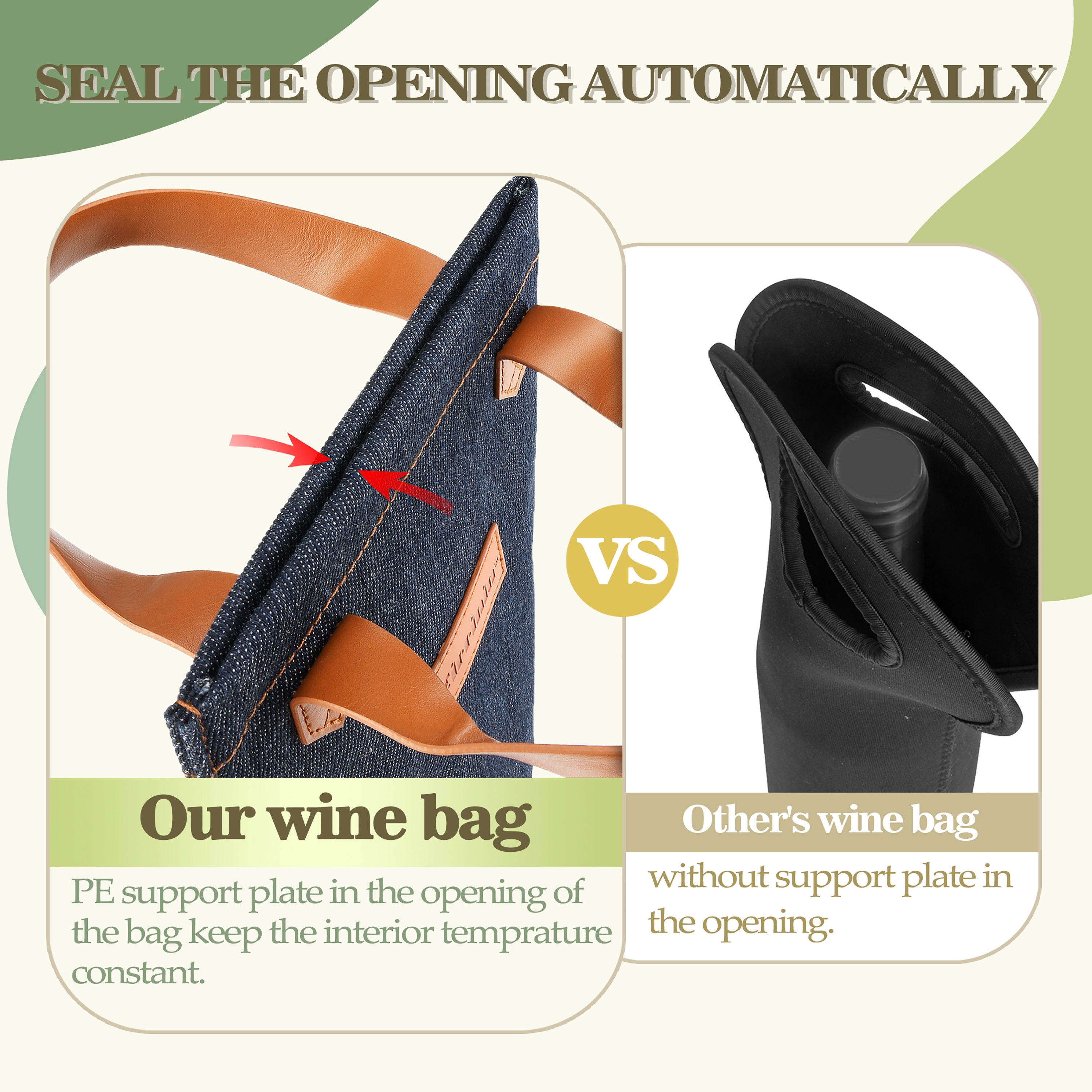 Dark Blue Bottle Wine Tote Bag