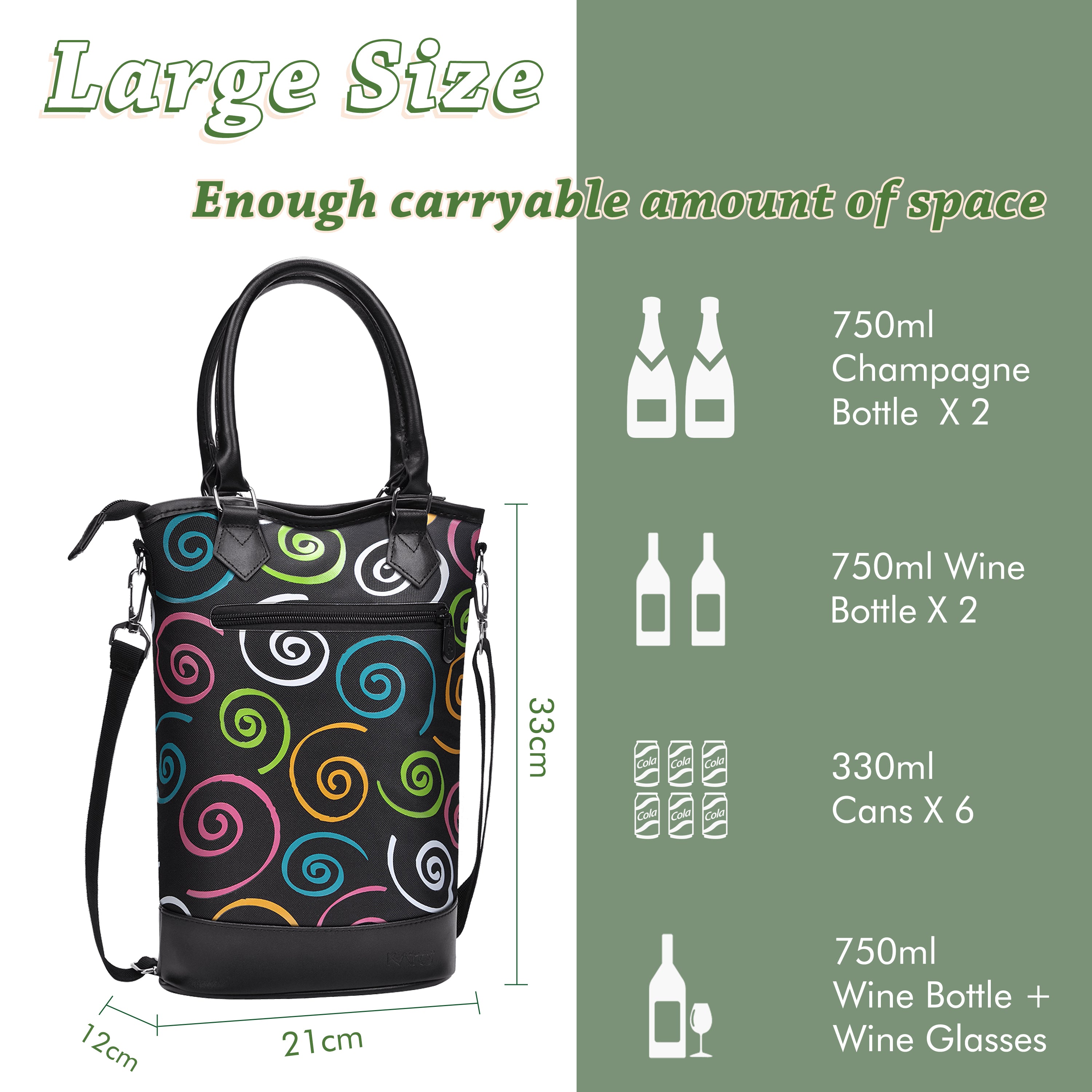 Spiral 2 Bottle Wine Gift Tote