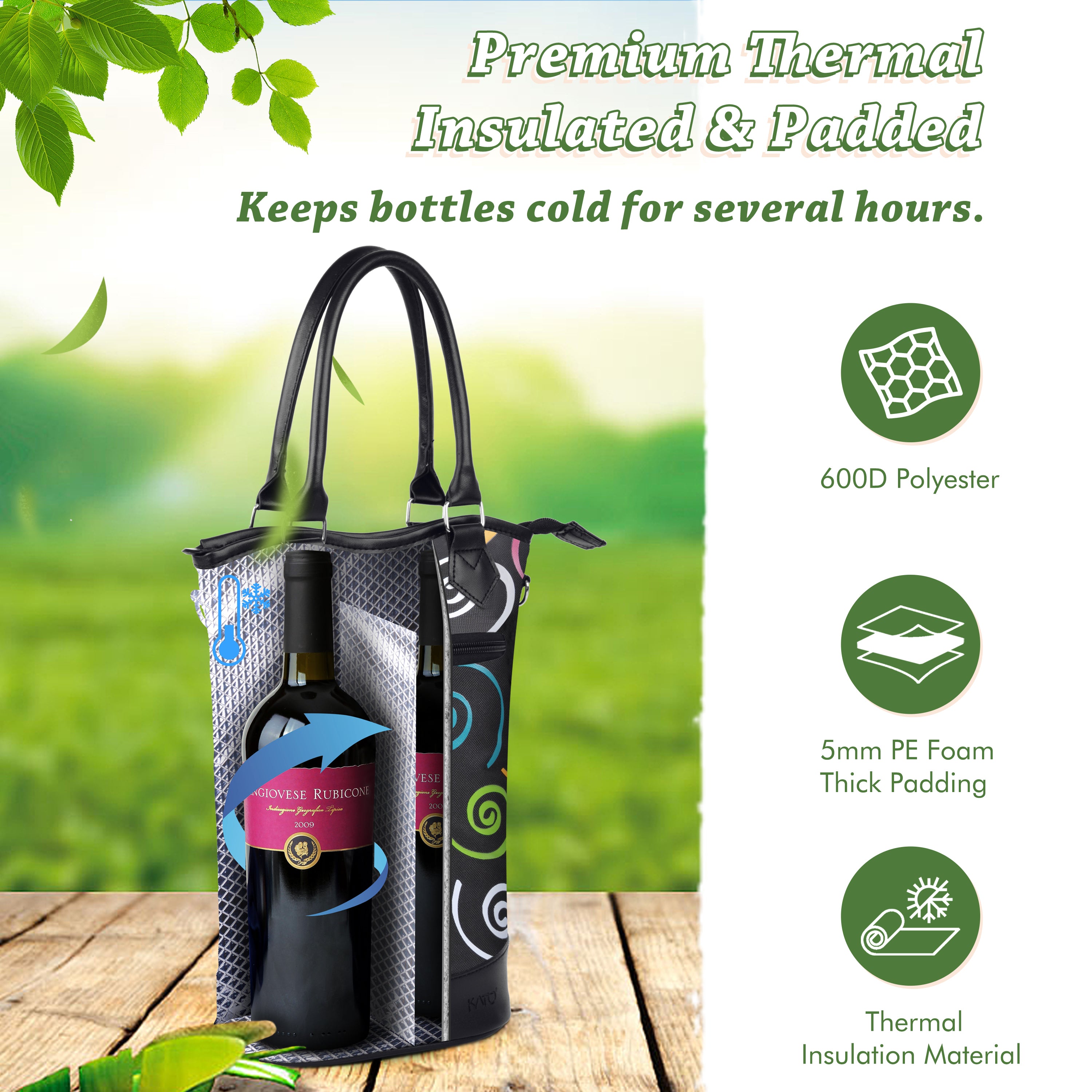 Spiral 2 Bottle Wine Gift Tote