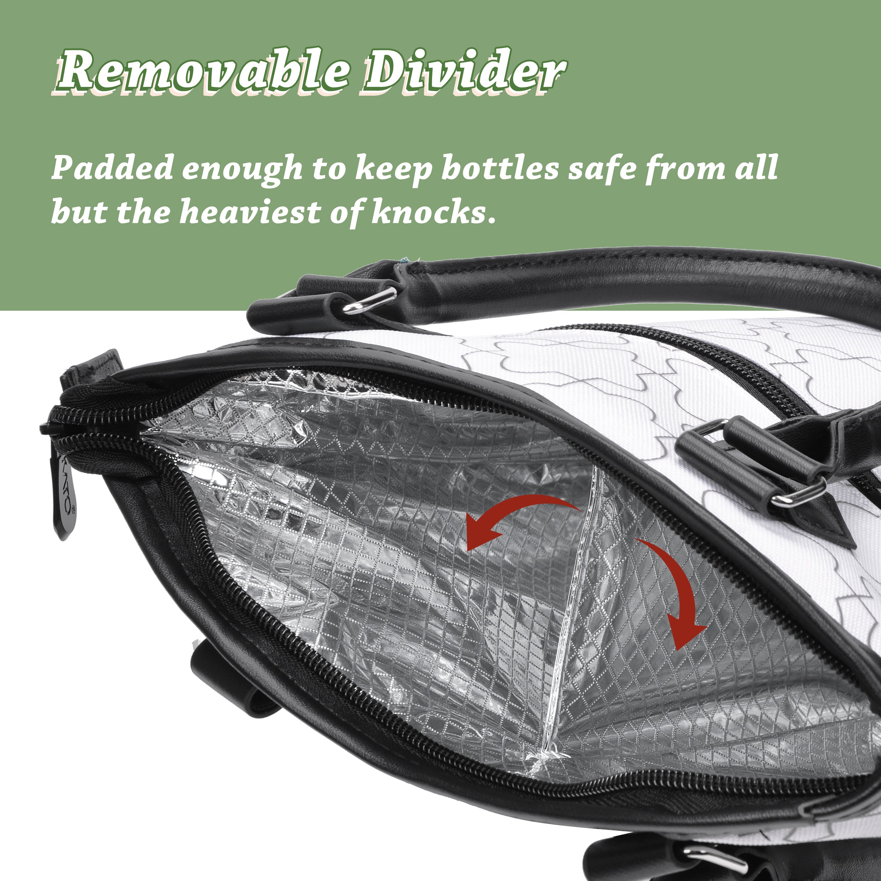 White 2 Bottle Wine Gift Tote