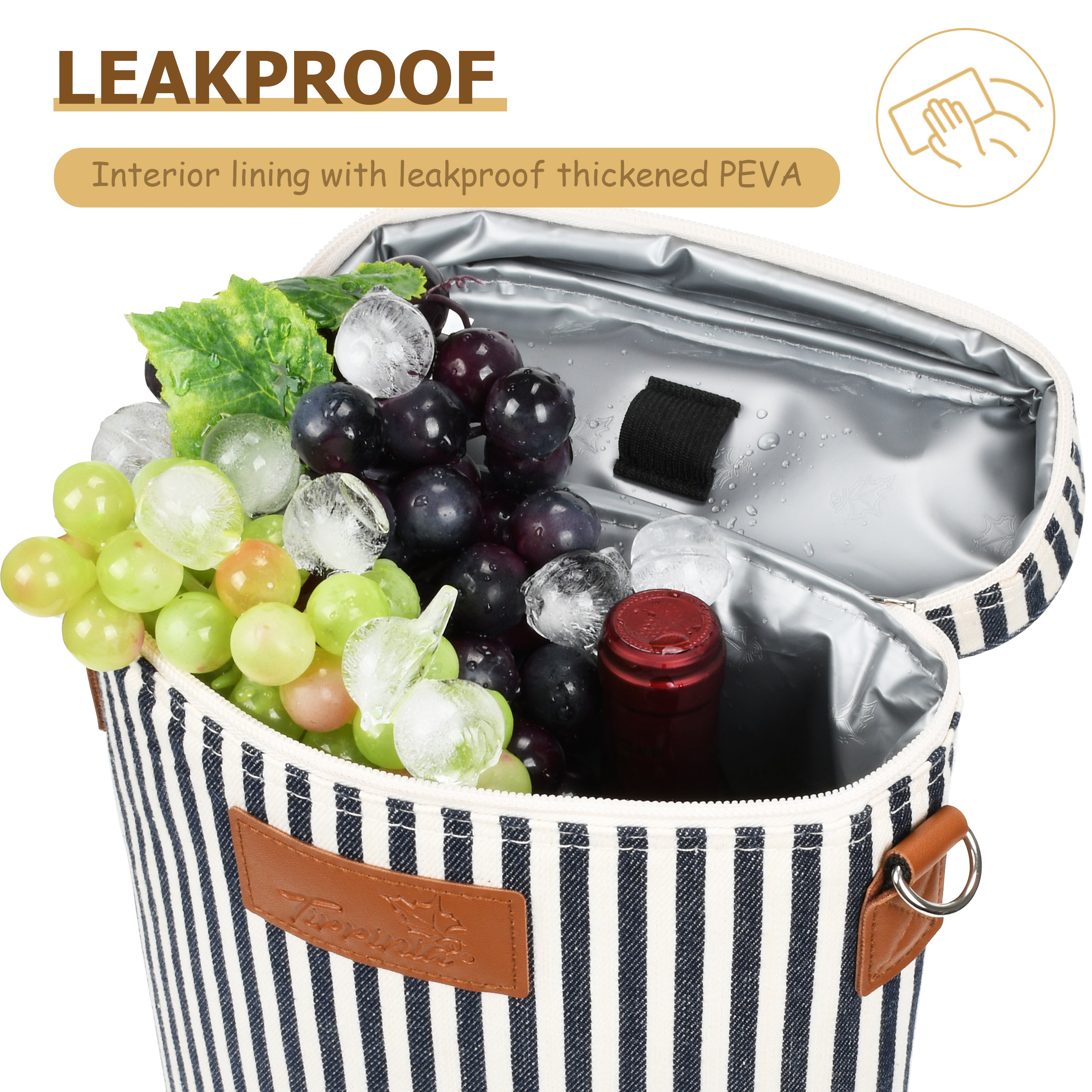 Stripe 2 Bottle Wine Carrier