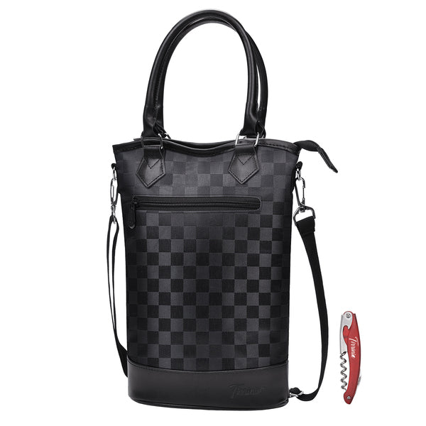 Black 2 Bottle Wine Gift Tote