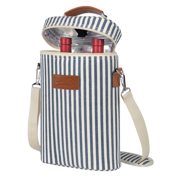 Stripe 2 Bottle Wine Carrier