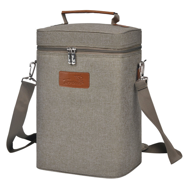 Grey 4 Bottle Wine Cooler Tote