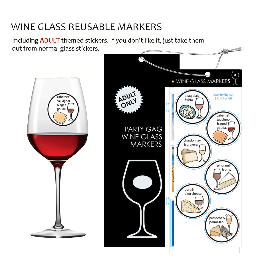 Wine Bottle Opener Set 5 Pcs with Paint Marker Red